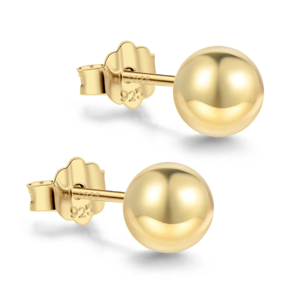 Tiny gold bead studs.